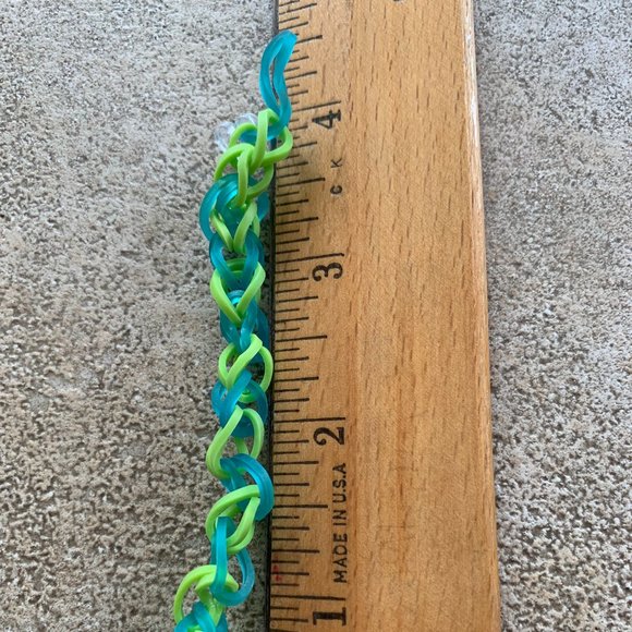 Orange Bow Charm with Green & Blue Bracelet - Picture 3 of 3